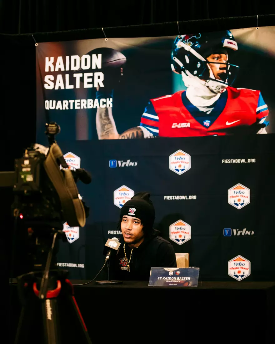 Liberty Football Fiesta Bowl Offensive Press Conference on December 28th, 2023. (Photo by Cassidy Paxton)