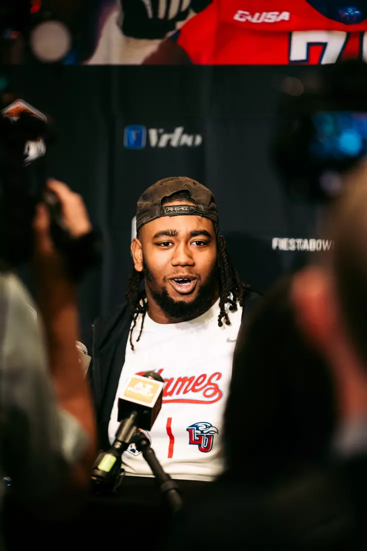 Liberty Football Fiesta Bowl Offensive Press Conference on December 28th, 2023. (Photo by Cassidy Paxton)