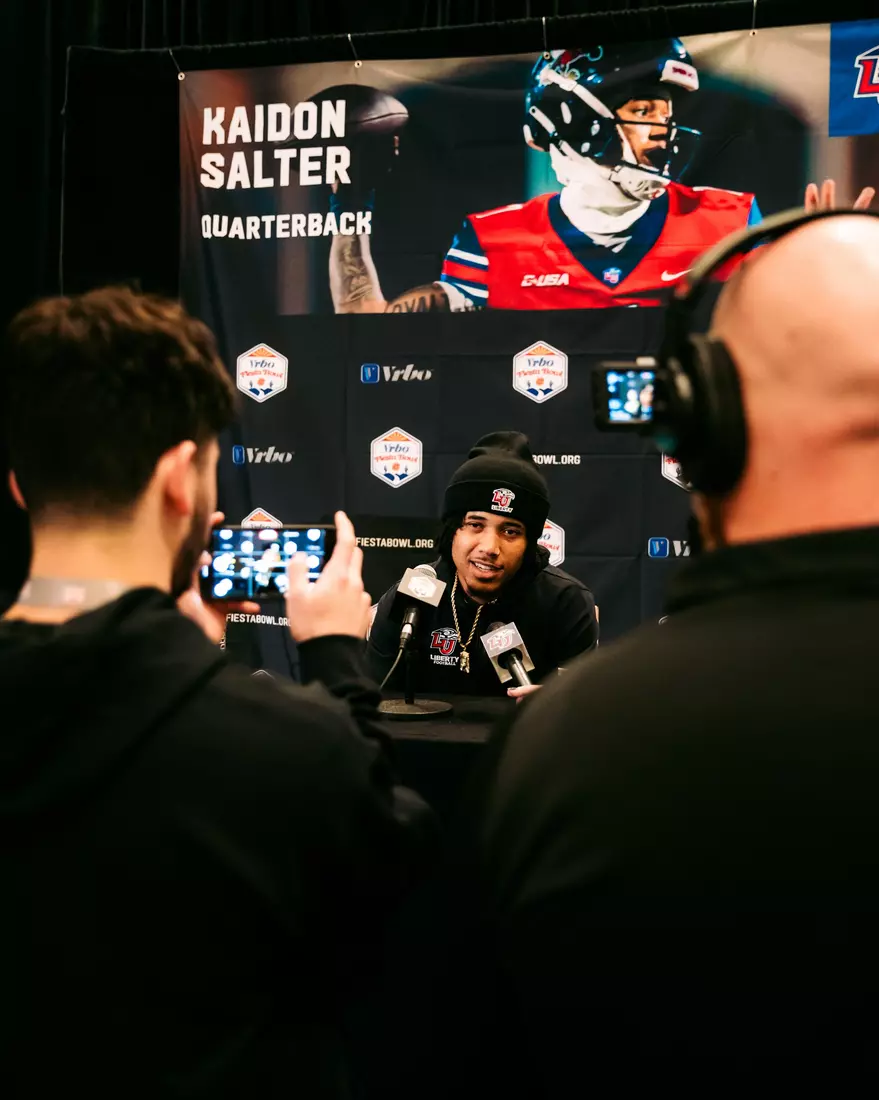 Liberty Football Fiesta Bowl Offensive Press Conference on December 28th, 2023. (Photo by Cassidy Paxton)