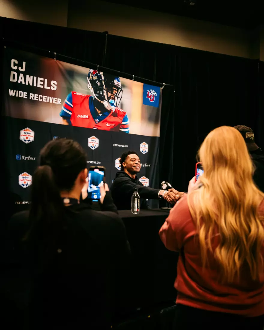 Liberty Football Fiesta Bowl Offensive Press Conference on December 28th, 2023. (Photo by Cassidy Paxton)