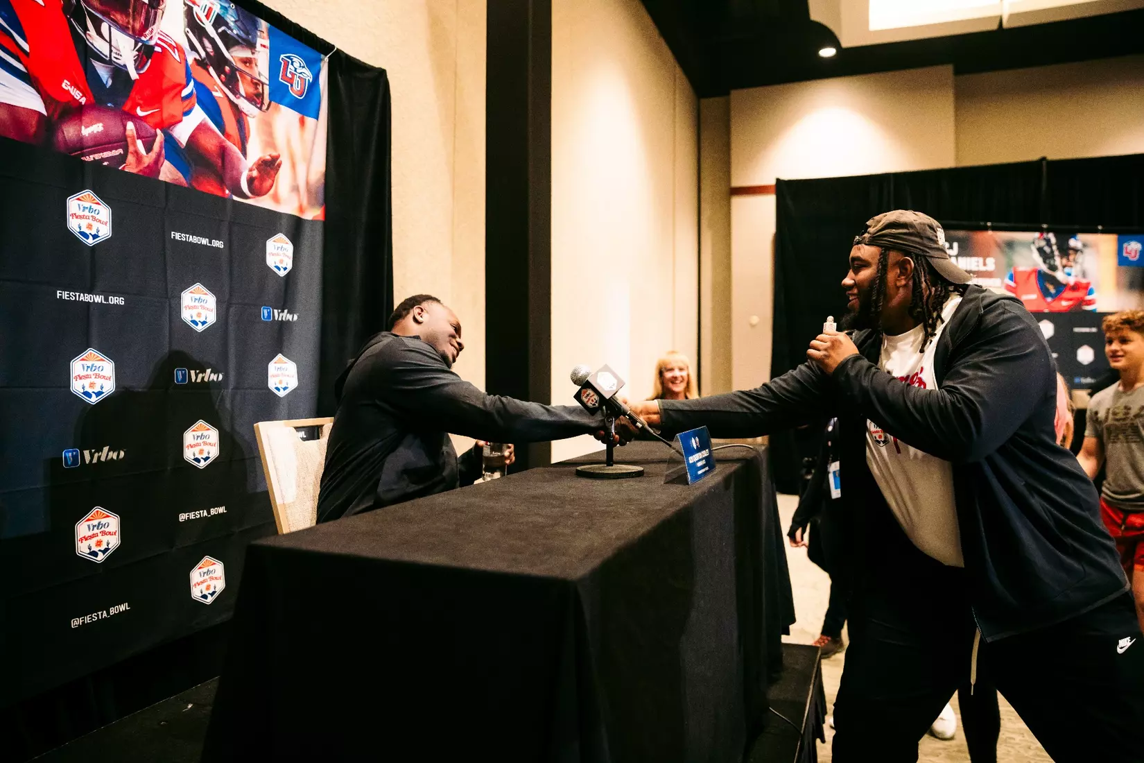 Liberty Football Fiesta Bowl Offensive Press Conference on December 28th, 2023. (Photo by Cassidy Paxton)