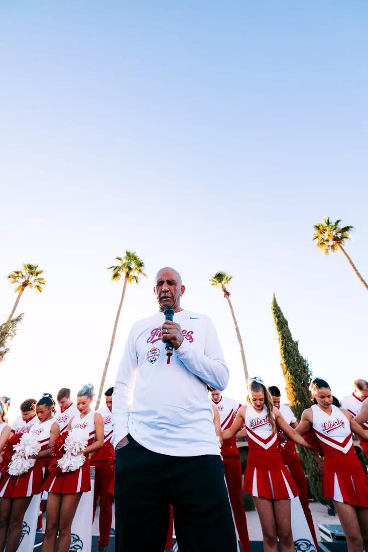 Liberty Football Pep Rally for Fiesta Bowl on December 30th, 2023. (Photo by Cassidy Paxton)