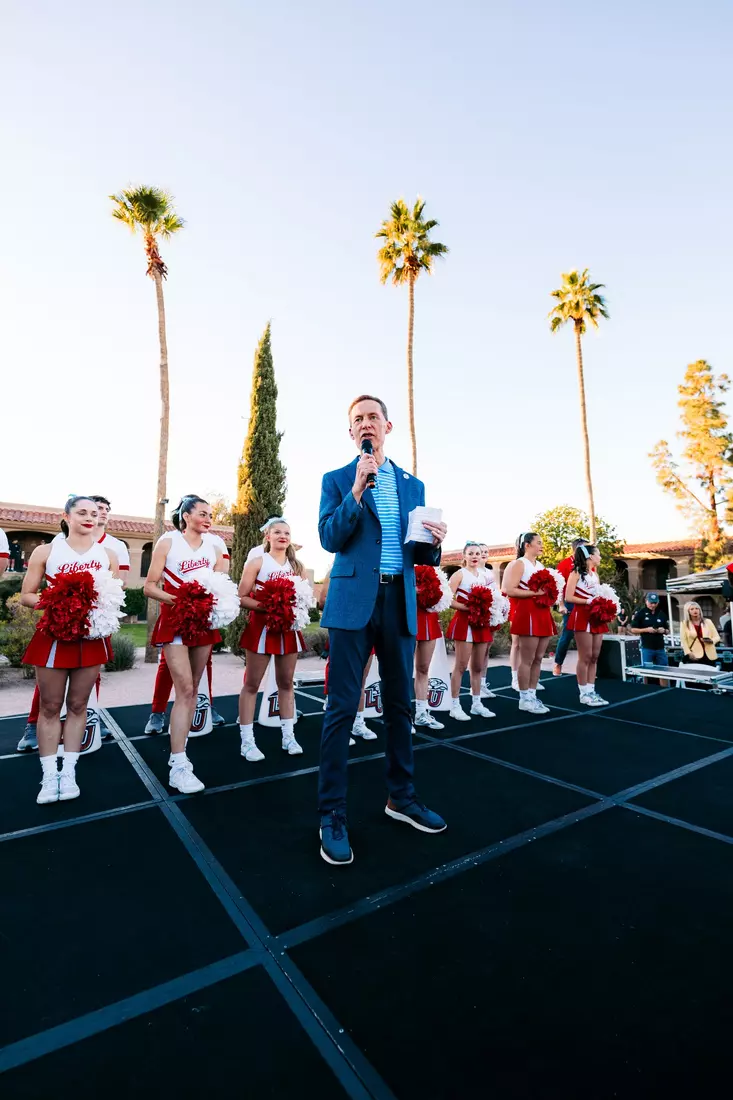 Liberty Football Pep Rally for Fiesta Bowl on December 30th, 2023. (Photo by Cassidy Paxton)