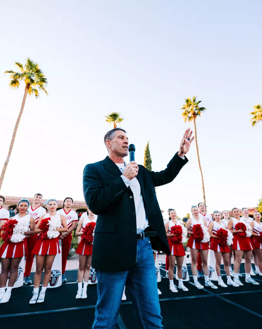 Liberty Football Pep Rally for Fiesta Bowl on December 30th, 2023. (Photo by Cassidy Paxton)