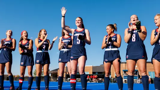 Liberty University’s Field Hockey team takes on Temple University on the East Campus Field Hockey Field on October 14, 2022. (Photo by: Chase Gyles)