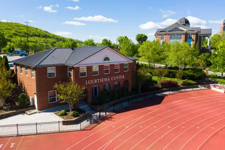 Drone photos of the Luurtsema Center are taken on Monday April 27, 2020. (Photo by KJ Jugar)