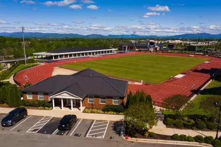 Drone photos of the Luurtsema Center are taken on Monday April 27, 2020. (Photo by KJ Jugar)