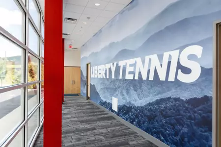 Updated indoor facility photos of the Liberty Indoor Tennis Center are photographed on August 18, 2021. (Photo by Andrew Snyder)