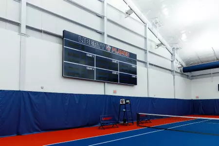 Updated indoor facility photos of the Liberty Indoor Tennis Center are photographed on August 18, 2021. (Photo by Andrew Snyder)