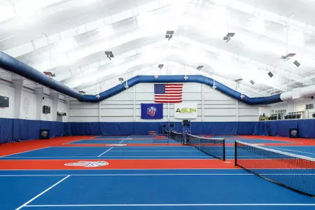Updated indoor facility photos of the Liberty Indoor Tennis Center are photographed on August 18, 2021. (Photo by Andrew Snyder)