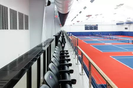 Updated indoor facility photos of the Liberty Indoor Tennis Center are photographed on August 18, 2021. (Photo by Andrew Snyder)
