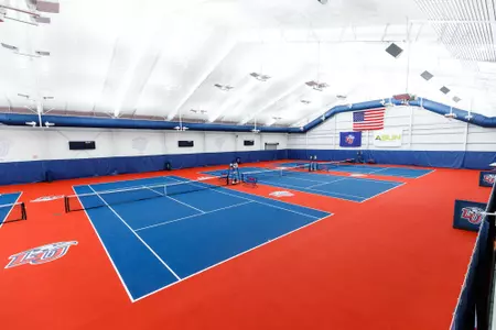 Updated indoor facility photos of the Liberty Indoor Tennis Center are photographed on August 18, 2021. (Photo by Andrew Snyder)