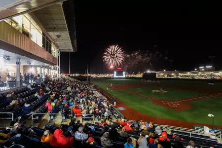 The Liberty University Baseball team hosts Charleston Southern University on April 8, 2016. (Photo by Joel Coleman)