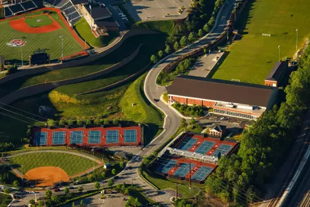 Aerial photos of campus are taken on Thursday May 6, 2021. (Photo by KJ Jugar)