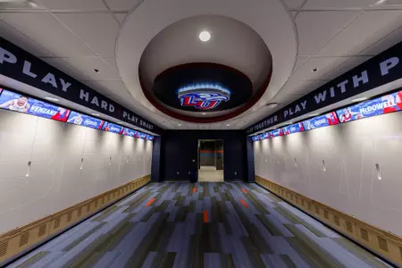 The Men’s Basketball locker rooms in the Liberty Arena on Monday May 25, 2021. (Photo by KJ Jugar)