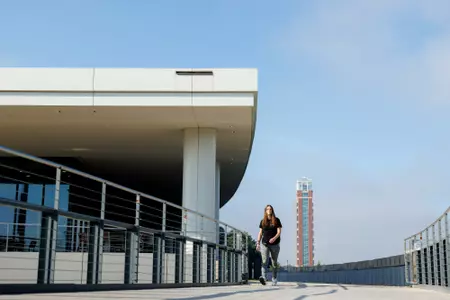 Jasmine Glaize, Athletics, is photographed for her Employee of the Month Headshot in the Liberty Athletics Center on August 26, 2022. (Photo by: Chase Gyles)
