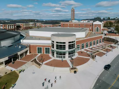 Aerial speculative images are taken after Convocation on January 27, 2023. (Photo by: Chase Gyles)