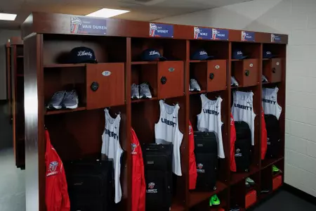 The Track and Field Lockers are photographed for a Flames Club promotion on February 28, 2023. (Photo by: Chase Gyles)