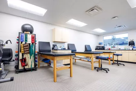 The Liberty Natatorium Training Room for Men’s and Women’s Swimming and Diving is photographed on April 06, 2023. (Photo by: Chase Gyles)