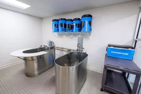 The Liberty Natatorium Training Room for Men’s and Women’s Swimming and Diving is photographed on April 06, 2023. (Photo by: Chase Gyles)