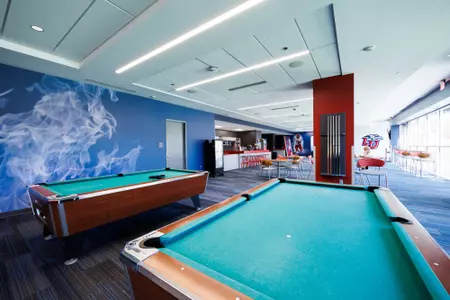 The Player’s Lounge Fueling Station in the Liberty Football Center is photographed on April 24th, 2023. (Photo by Matt Reynolds)