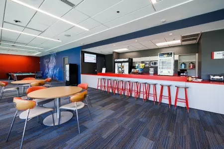 The Player’s Lounge Fueling Station in the Liberty Football Center is photographed on April 24th, 2023. (Photo by Matt Reynolds)