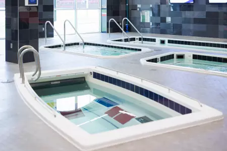 The Football Athletic Training Rooms in the Liberty Football Center is photographed on April 24th, 2023. (Photo by Matt Reynolds)