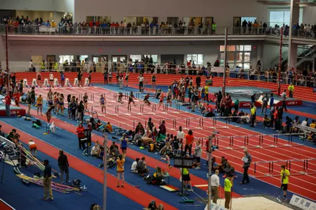The Indoor Track Facility is photographed on January 13, 2016. (Photo by Joel Coleman)