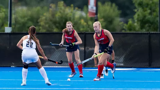 Liberty Flames Field Hockey hosts Kent State University on August 25, 2023. (Photo by Brooke McDuffee)
