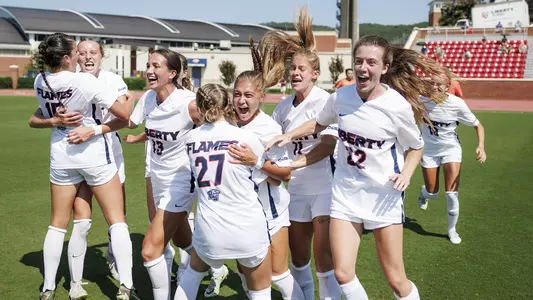 Liberty University’s Women’s Soccer team takes on the West Virginia University Women’s Soccer team in Osborne Stadium on September 03, 2023 (Photo by: Chase Gyles)