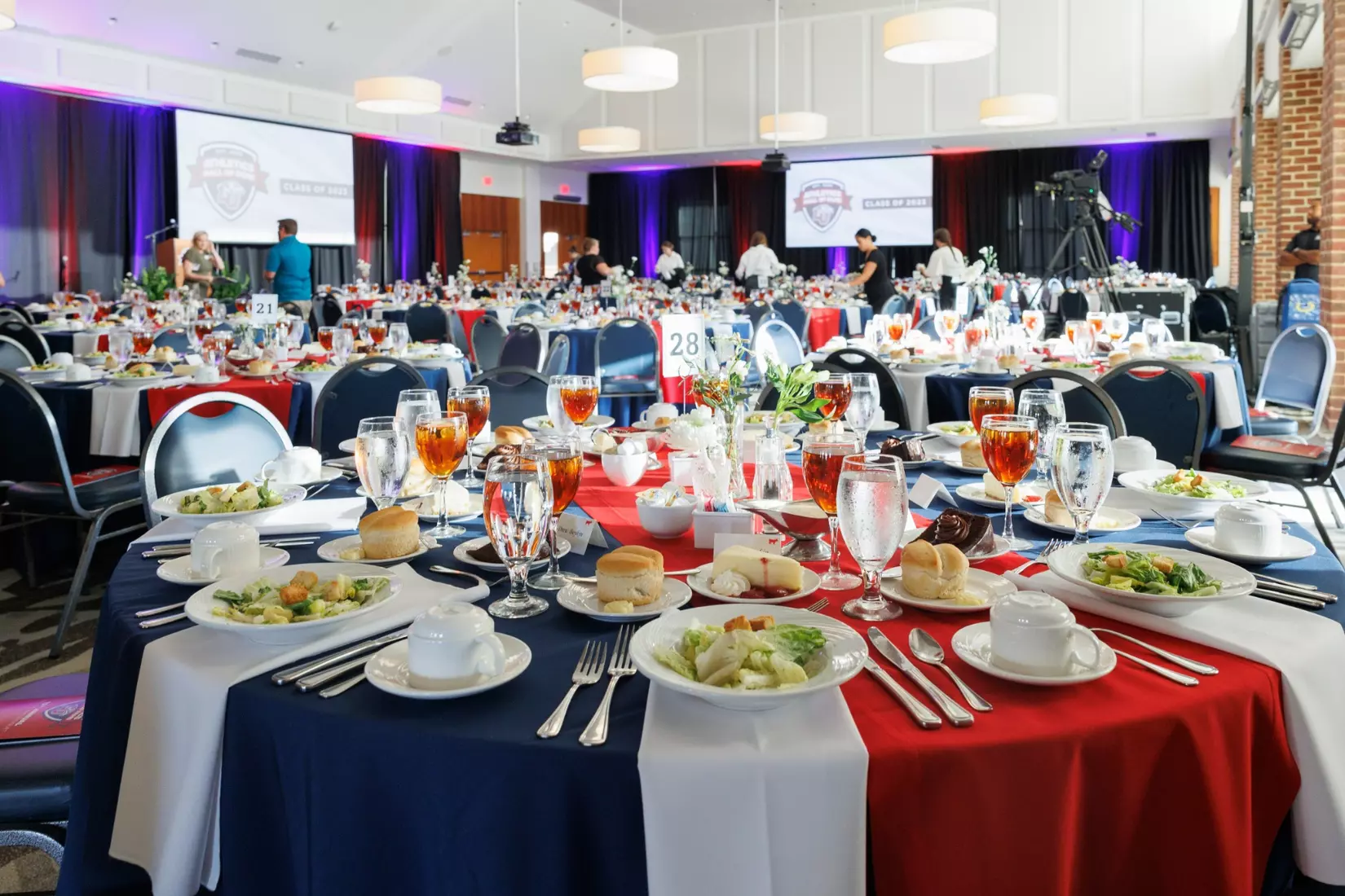 The 2023 Athletics Hall of Fame Banquet is photographed in the Alumni Ballroom on September 8th, 2023. (Photo by: Matt Reynolds)