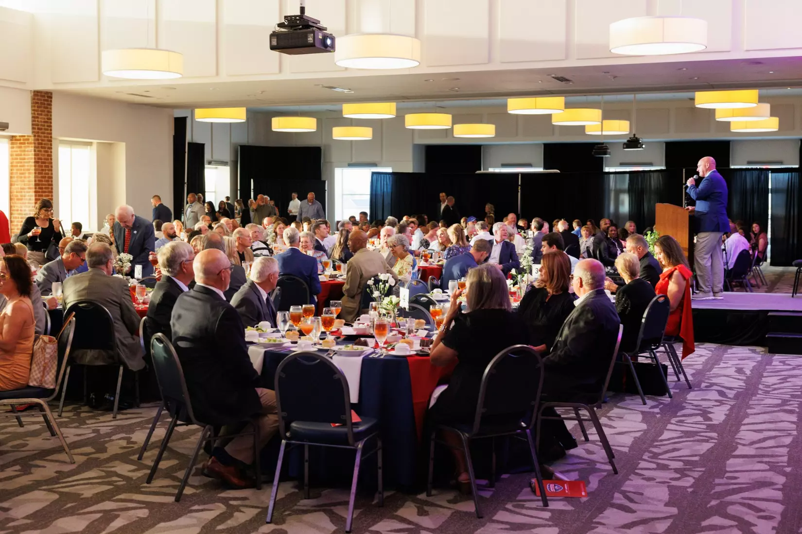 The 2023 Athletics Hall of Fame Banquet is photographed in the Alumni Ballroom on September 8th, 2023. (Photo by: Matt Reynolds)