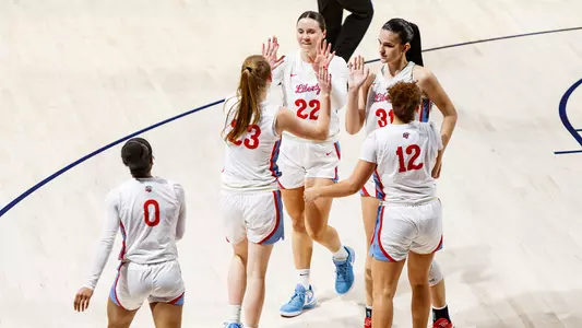 WBB Starters' High Fives From Above