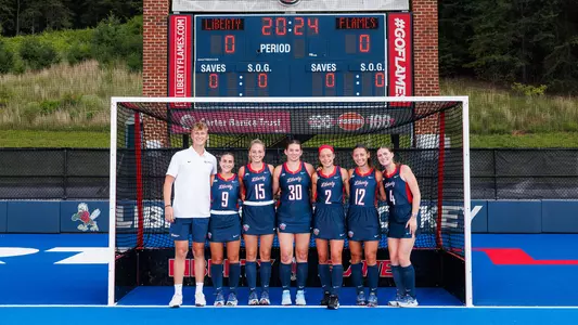 Liberty University’s Field Hockey Team Photo is Photographed on the East Campus Field Hockey Field on August 23, 2024. (Photo by: Matt Reynolds)