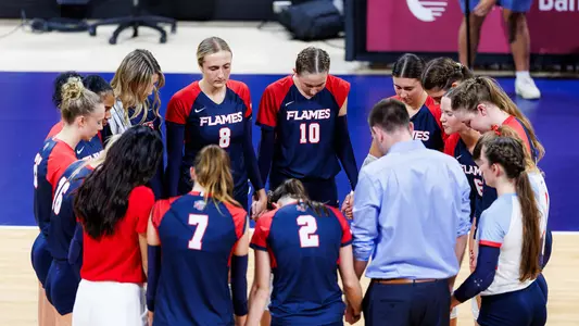 Volleyball Prayer Huddle vs. Jax State, 2024