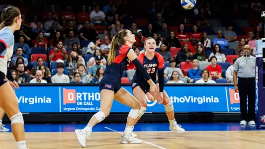 The Liberty Volleyball team takes on UTEP at the Liberty Arena on November 8th, 2024. (Photo by Brooke McDuffee)