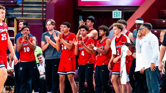 Men's Basketball Team Sideline vs. Charleston Nov. 16, 2024