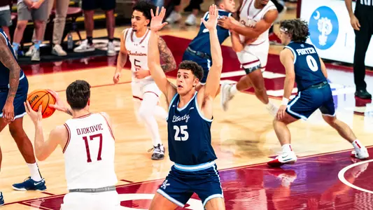 Men's Basketball Recap Photo Zach Cleveland at Charleston Nov. 17, 2024