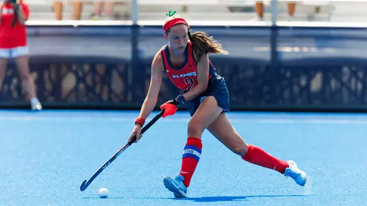 Liberty’s Field Hockey team plays against Duke University on September 15, 2024. (Photo by Brooke McDuffee)