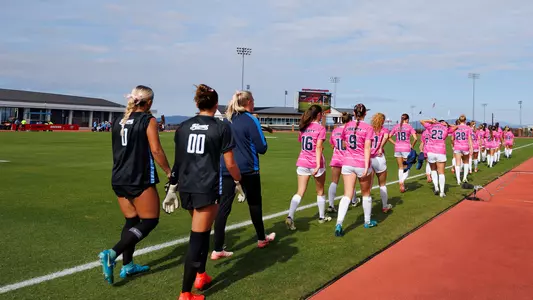 WSOC Team takes the field pre-game