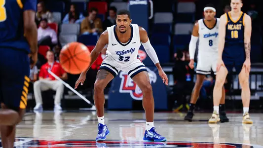Liberty University’s Men’s Basketball team takes on North Carolina A&T in Liberty Arena on December 14, 2024. (Photo by: Ryan Anderson)
