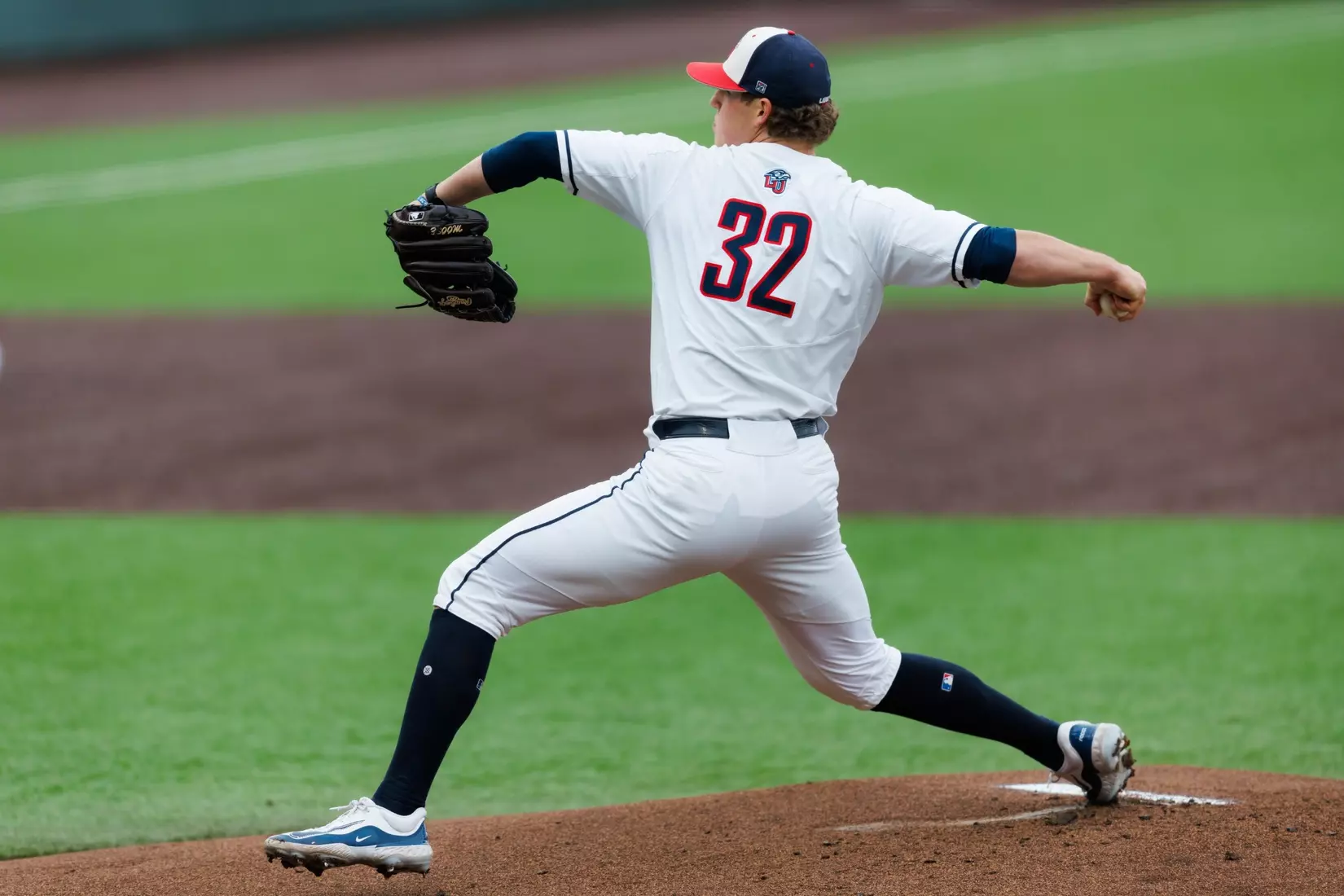 Baseball takes on Quinnipiac at the Liberty Baseball Stadium on February 16, 2024. (Photo by Matt Reynolds)