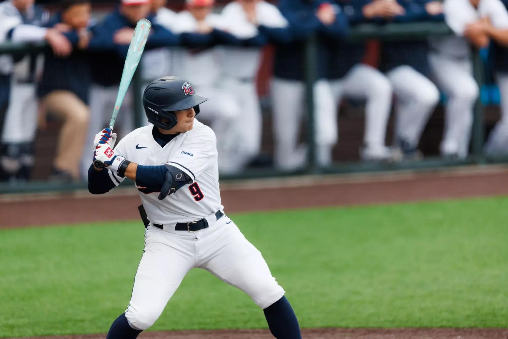 Baseball takes on Quinnipiac at the Liberty Baseball Stadium on February 16, 2024. (Photo by Matt Reynolds)