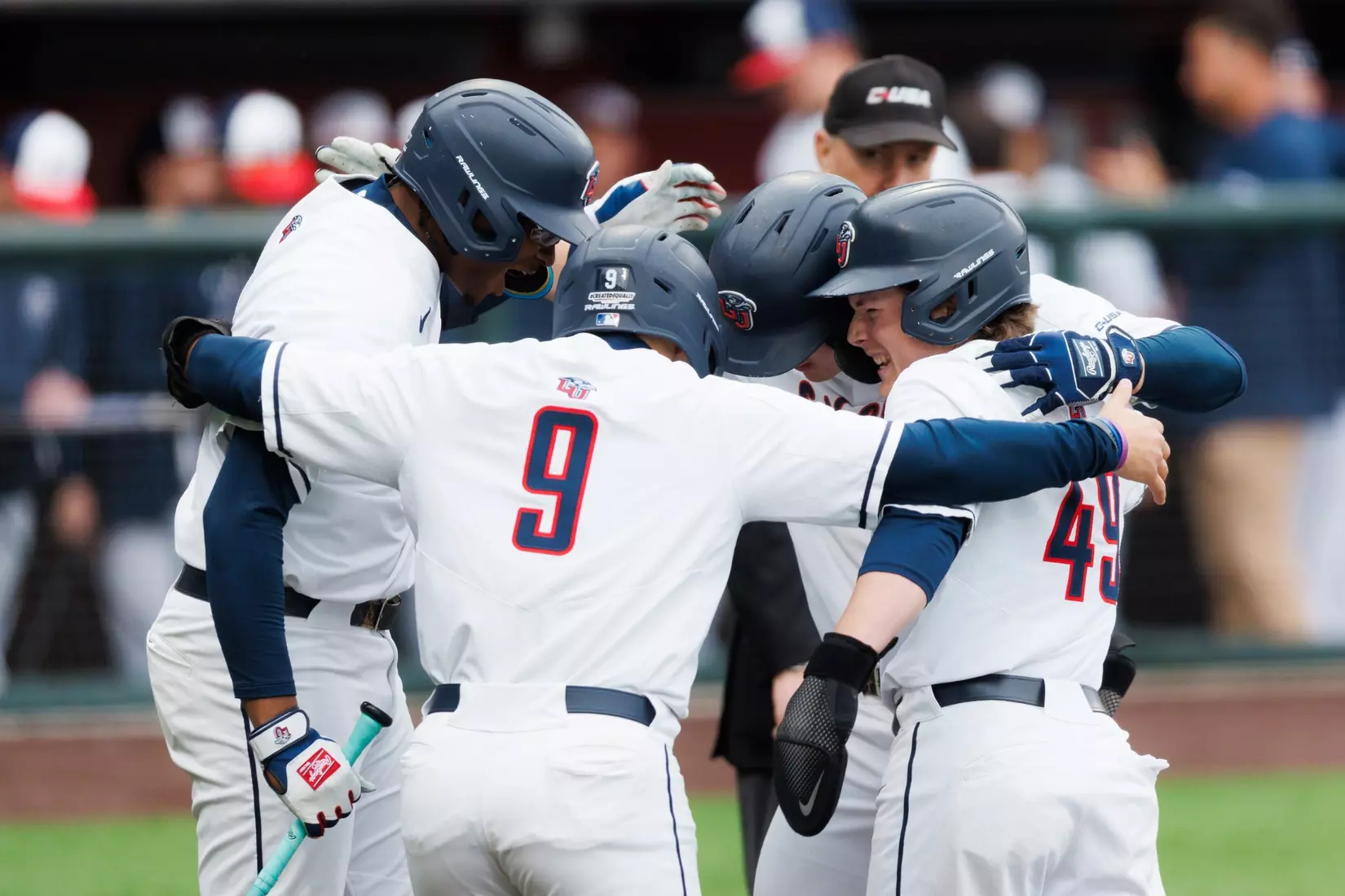 Baseball takes on Quinnipiac at the Liberty Baseball Stadium on February 16, 2024. (Photo by Matt Reynolds)