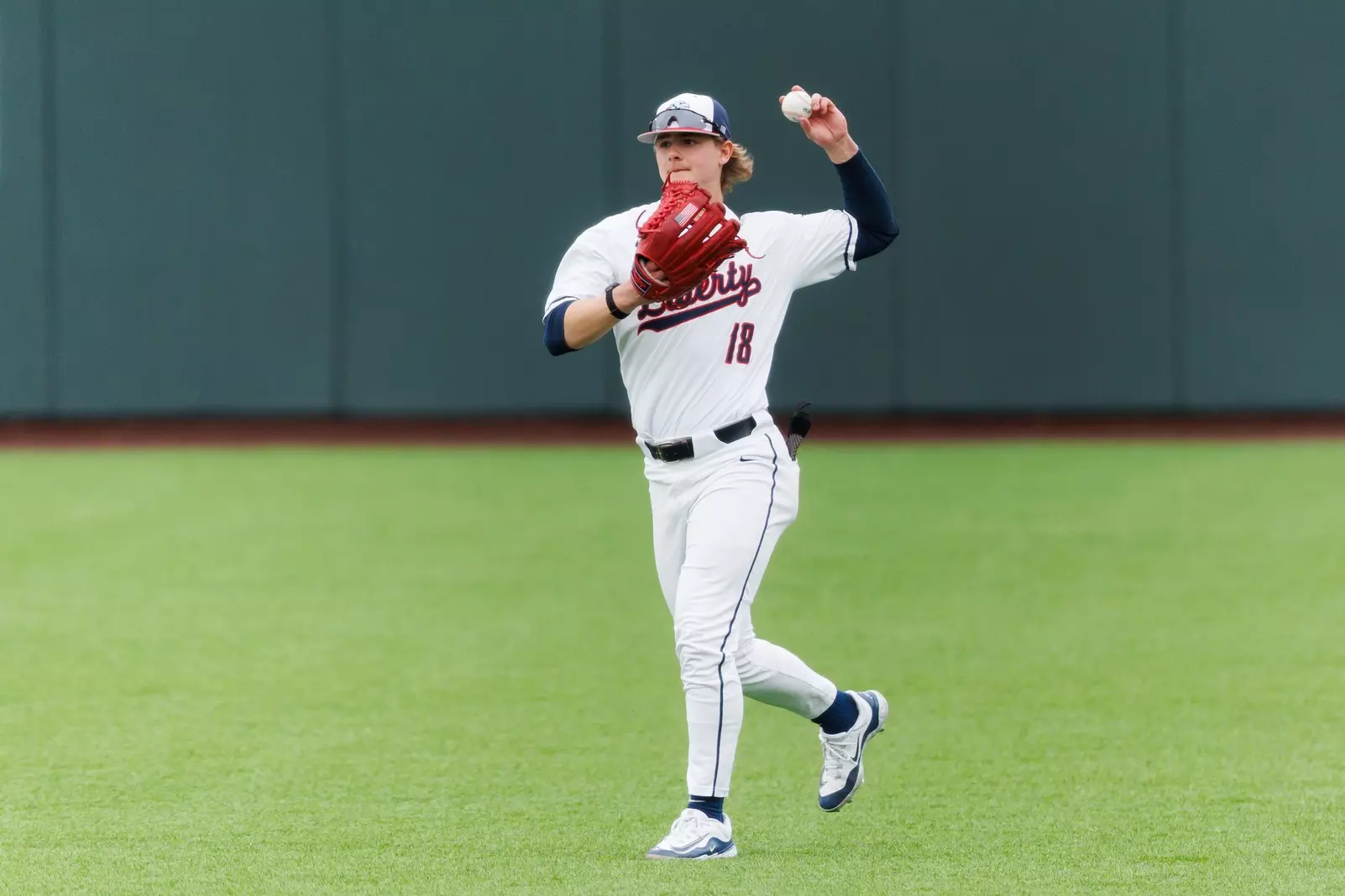 Baseball takes on Quinnipiac at the Liberty Baseball Stadium on February 16, 2024. (Photo by Matt Reynolds)