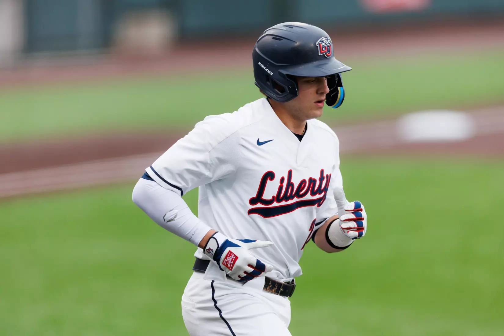Baseball takes on Quinnipiac at the Liberty Baseball Stadium on February 16, 2024. (Photo by Matt Reynolds)