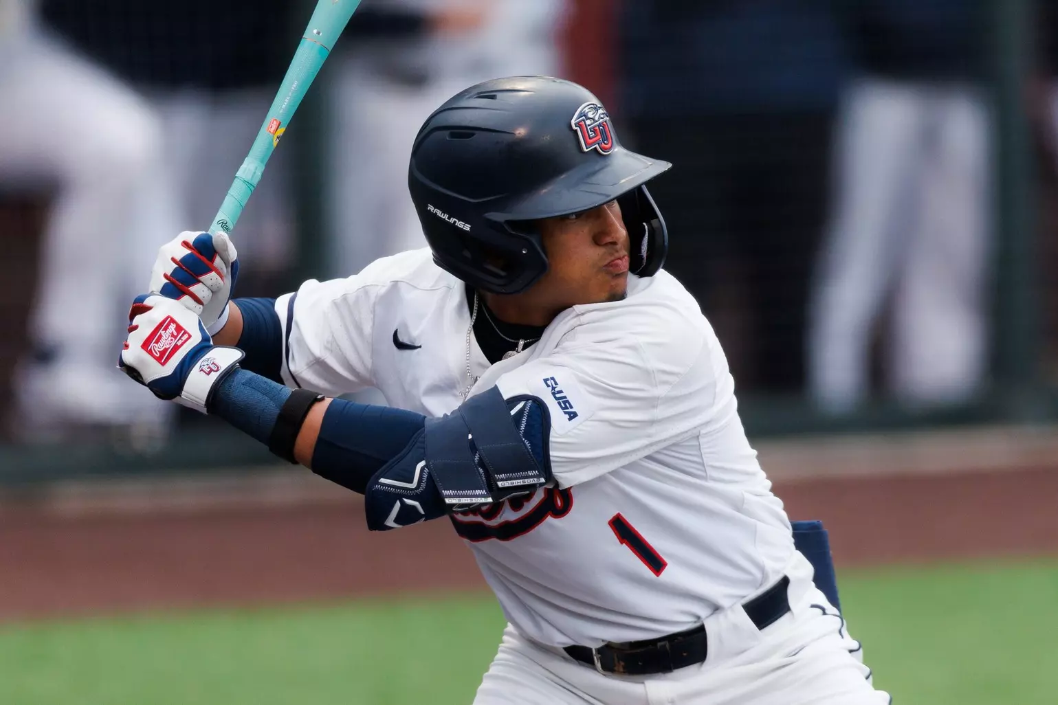 Baseball takes on Quinnipiac at the Liberty Baseball Stadium on February 16, 2024. (Photo by Matt Reynolds)