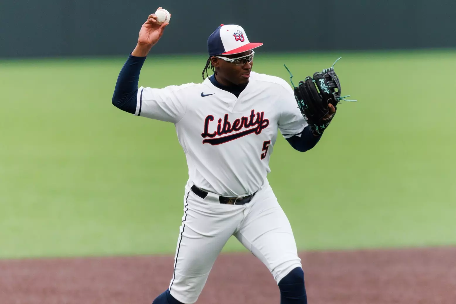 Baseball takes on Quinnipiac at the Liberty Baseball Stadium on February 16, 2024. (Photo by Matt Reynolds)