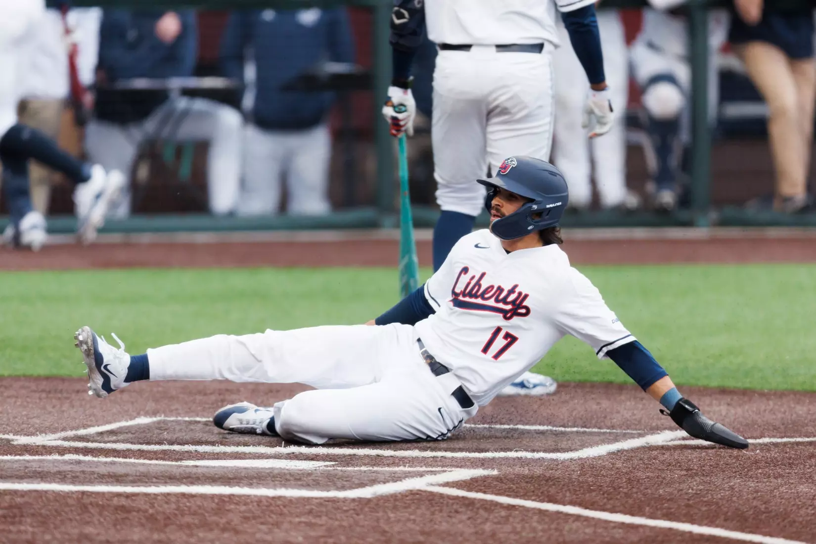 Baseball takes on Quinnipiac at the Liberty Baseball Stadium on February 16, 2024. (Photo by Matt Reynolds)