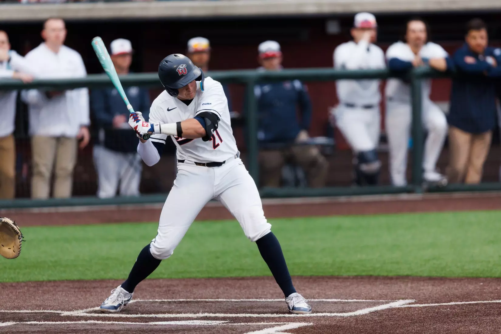Baseball takes on Quinnipiac at the Liberty Baseball Stadium on February 16, 2024. (Photo by Matt Reynolds)